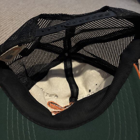 Vintage 60s 70s Baltimore Orioles Hat Orange Black Mesh MLB Snap - Picture 7 of 12